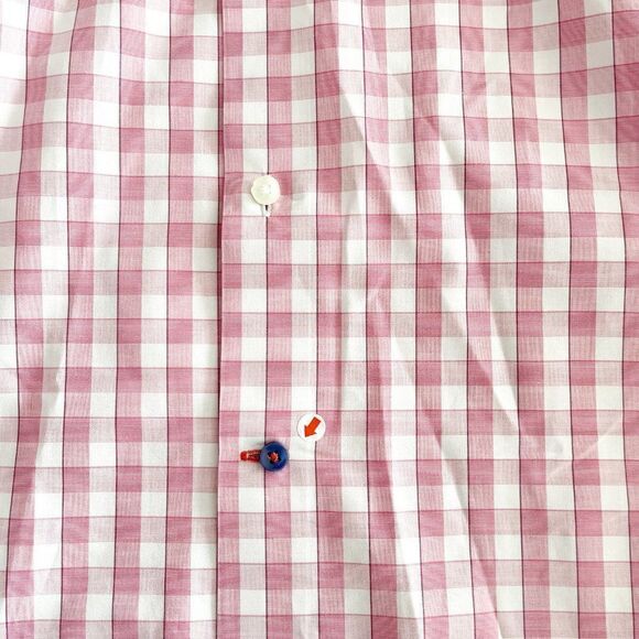 Tommy Hilfiger Mens Dress Shirt Tailored Fitted Button Down Long Sleeve Pink 15 - Picture 10 of 10